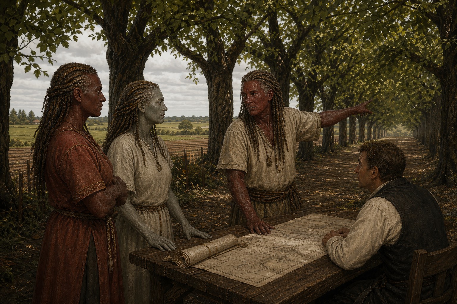 Hearthborn holding an orchard land court