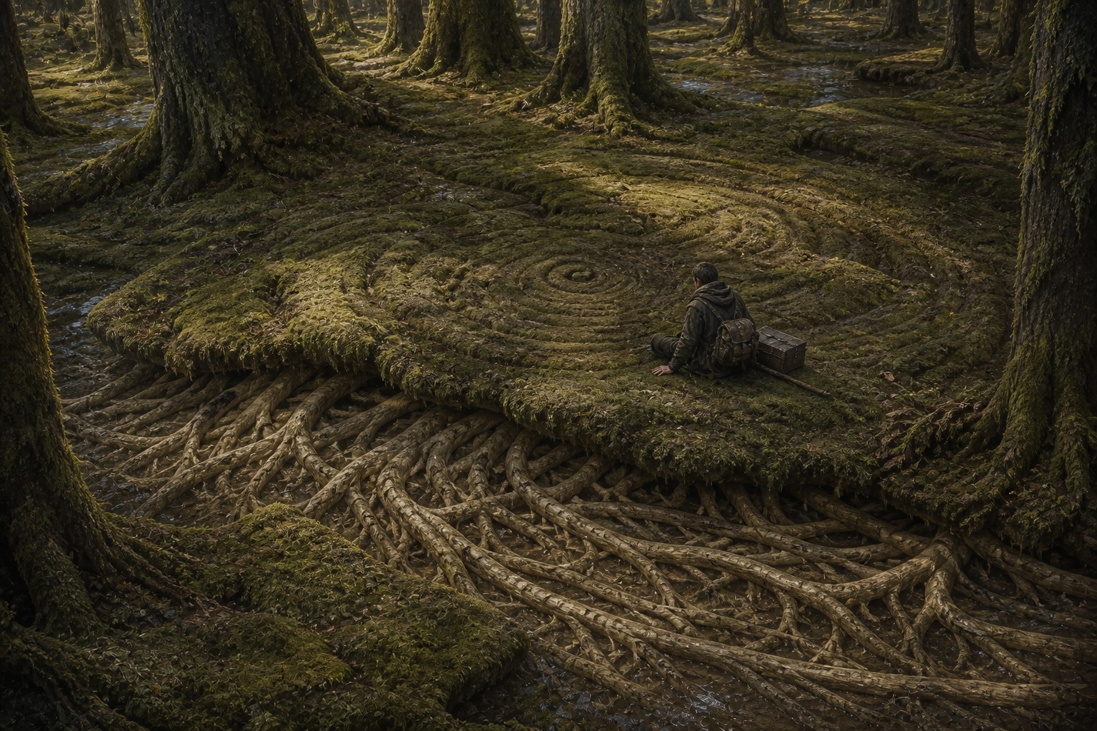 A rootmother within an old root system