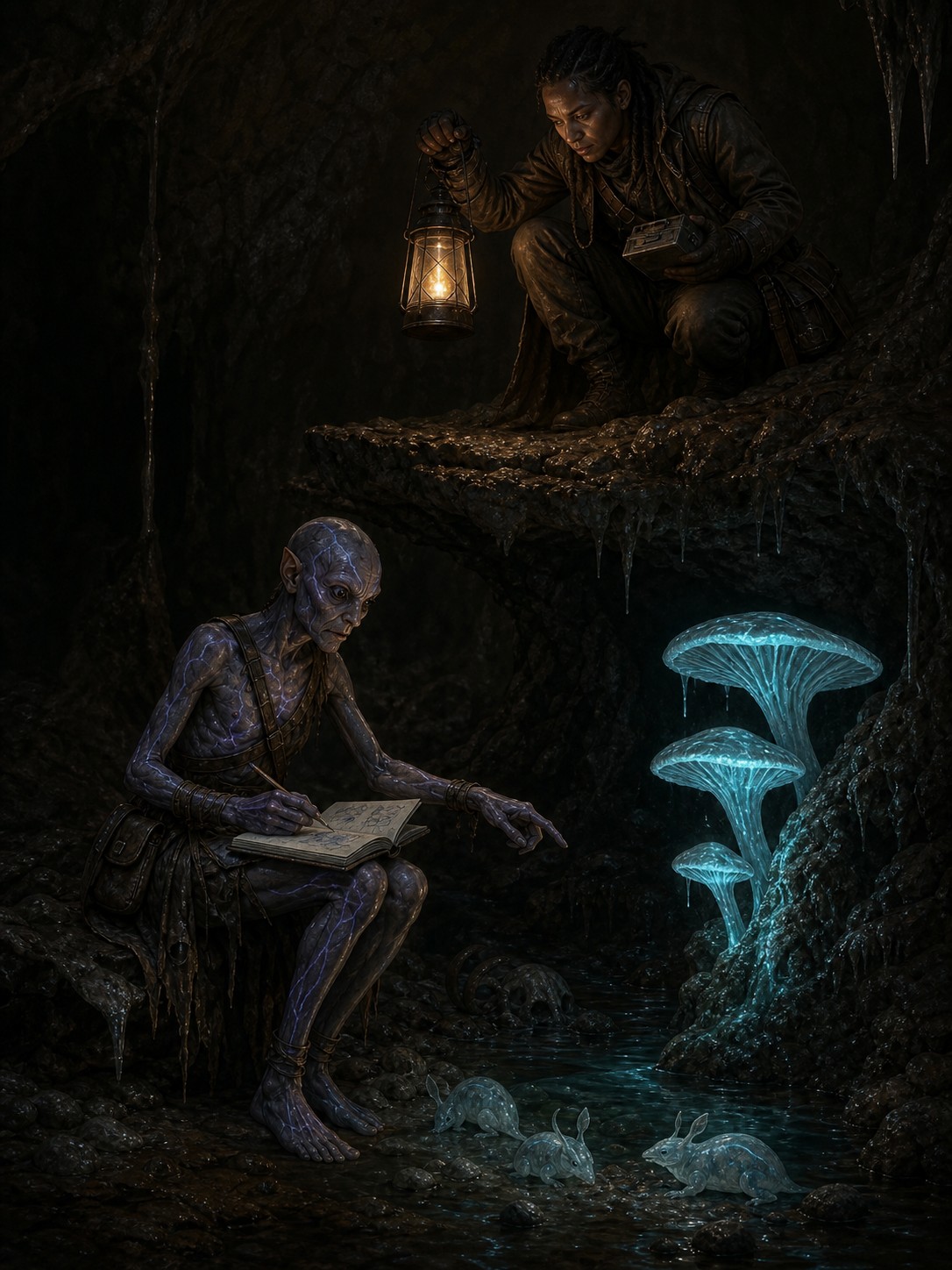 The Bestiary cover: a Glassmouse colony beside cold seep-water